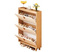 MMOU Zapatero Estrecho con 3 Puertas Abatibles Capacidad para 15 Pares de Zapatos, Zapateros Recibidores Entrada 100 x 17 x 122 cm (Size : 60 * 17 * 122cm)