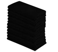 MMSD Flour Sack Dish Towels, 100% Cotton, Set of 12 (27 X 27 Inches), Vintage Multi-Purpose Black Kitchen Towels, Very Soft, Highly Absorbent, Lint Free, Pre-Washed Tea Towels For Embroidery & Print