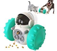MMSGA Juguete de Distribución de Alimentos para Perros y Gatos,Alimentador de Comida Juguete,Carro de Equilibrio no Accionado Eléctricamente, para Entrenamiento de IQ y Habilidades de Forrajeo (Azul)