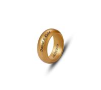 MMXX Anillos de Silicona 8MM/6MM Personalizados para Hombre Anillo Boda de Silicona con Grabado Personalizado Varios Estilos de Anillos Goma para Exteriores/Gimnasios/Regalos(8mm Oro #8)
