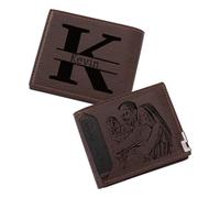 MMXX Cartera Piel Hombre Personalizada Cartera Hombre con Monedero Imágenes y Textos Grabados Personalizados Regalos para Papá Abuelo Esposo Novio -E2