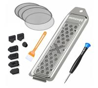 mmxxqq PS5 - Kit de cubierta de metal para enfriador y cubierta antipolvo | Incluye cepillo de limpieza | Siete tapones antipolvo y cuatro filtros de polvo de ventilador | Compatible con PS5 Pro, Slim