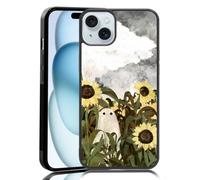 MMYAJT Hay un fantasma en el campo de girasoles para iPhone 15 Plus