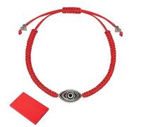 MMYQXI Pulseras de cuerda roja para mujer, pulseras rojas para protección, pulsera de la buena suerte, ajustable, hecha a mano trenzada, Adjustable (5.5' to 11.5''), Plata Esterlina, Cinabrio