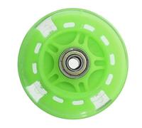 MMYUAK Ruedas para Patines Exterior/Interior Rueda de Flash, Rueda silenciosa, Rueda de Scooter, Rueda de iluminación Intermitente, Rueda de PU de 80MM, Mini Luz de Scooter for Coche(Green)