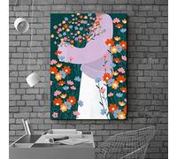 MMZBYAN Cuadro decorativo de estilo nórdico para restaurante, plantas verdes, sala de estar, moderno, núcleo de pintura en lienzo de 50 x 70 cm