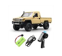 (MN82 Amarillo) 1:12 Escala Completa RC CAR MN82 PRO 2.4G 4WD Off-Road Crawler Car Pick Up Truck Versión