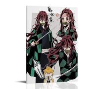 MNABSO Anime Demon Slayer Kamado Tanjirou Spoof Arte Mural Impresión de Imagen Moderna Decoración para Habitación Familiar 24 x 36 Pulgadas (60 x 90 cm)