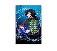 MNABSO Anime Demon Slayer Tomioka Giyuu Fan Art Poster Pintura Decorativa Lienzo Arte Mural Salón Póster Dormitorio Pintura 24 x 36 Pulgadas (60 x 90 cm)