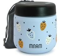 mnam Termo Comida Bebe 400 ML - Termo Bebe para Solidos Comida Caliente - Papillero Aislante de Acero Inoxidable y Funda con Cierre Hermético - Food Thermy - Fiambrera Térmica Infantil