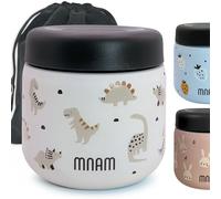 mnam Termo Comida Bebe 400 ML - Termo Bebe para Solidos Comida Caliente - Papillero Aislante de Acero Inoxidable y Funda con Cierre Hermético - Food Thermy - Fiambrera Térmica Infantil