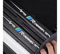 MNBHJGR 4 Piezas Pegatina para Umbral de Coche para Volvo R Design, Decoración para Estribos de Fibra de Carbono de contra Arañazos