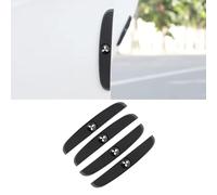 MNBHJGR 4 Piezas Protector Puertas Coche Tiras de Protección, para Mitsubishi Eclipse Cross 2018-2023 2024 2025 Evitar Golpes y Arañazos,Pegatinas Protectoras,A Black