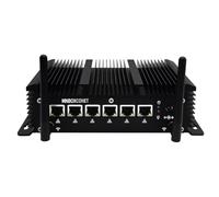 MNBOXCONET Fanless Industrial Firewall Mini PC Quad Core i5 10210U Micro Router Appliance, 6 x 2.5 GbE i225V LAN, DDR4 32GB RAM 512GB SSD, Support Windows OPNsense, COM, WiFi6, BT5.2, SIM Slot