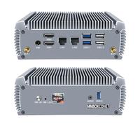 MNBOXCONET Fanless Mini PC AMD Ryzen 7 5825U (8C16T, hasta 4.5GHz) Windows 11 Pro, Dual LAN Ordenador de Sobremesa para Oficina, DDR4 8 GB RAM 256 GB NVMe SSD, Radeon Graphics, HD, WiFi6, BT5.2