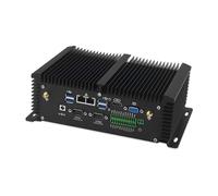 MNBOXCONET Industral Mini PC Fanless Low Power Core i7 8550U, Micro Embedded PC Barebones, WiFi/BT4, 22 Pin GPIO Small Box Computer Win Linux with 2 x RS232/422/485 COM, 2 x GbE LAN