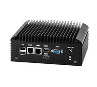 MNBOXCONET Industral Mini PC Fanless Low Power N100, Micro Embedded PC DDR4 8GB RAM 128GB SSD, WiFi/BT, Small Box Computer with 2 x RS232/422/485 COM, 2 x GbE LAN