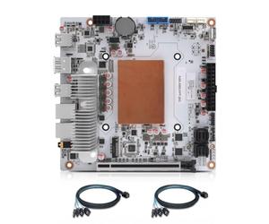 MNBOXCONET M9 NAS Motherboard Ryzen 7 8845HS 8 Bahias, RJ45 10GBE LAN, ITX Placa Base PCIE x16 Slot Supports ECC, Mini Computer Board 2xNVMe(PCIe4.0 x4), 2xDDR5 Barebone with Cable
