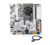 MNBOXCONET NAS Motherboard N150 6 Bay, Dual RJ45 10GBE LAN, Mini-ITX Mainboard, 3 x M.2 NVMe Mini Computer Board, DDR5 Barebone, Low Power Home Server Board, HD2.0 with SFF-8643 Cable