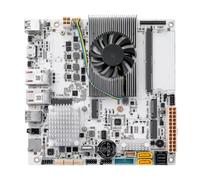 MNBOXCONET NAS Motherboard N150 6 Bay, Dual RJ45 10GBE LAN, Mini-ITX Mainboard, 3 x M.2 NVMe Mini Computer Board, DDR5 8GB RAM 128GB SSD, Low Power Home Server Board, HD2.0