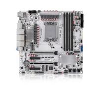 MNBOXCONET W680 LGA1700 M-ATX NAS Motherboard 12 Bahias, 4xU-DIMM ECC DDR5 RJ45 10GBE LAN, Placa Base Dual PCIEx16 Slot, Placa Base 3xM.2 NVME Slot, Five Display, DDR5 32GB RAM 1TB SSD