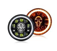 MNBSJKIR Faro LED intermitente de 5-3/4" Compatible With motocicleta, 5,75" compatible con Harley-Davidson Sportster XL 1200 Dyna Iron 883