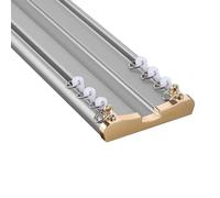 MNBVH Cortina de Techo de Aluminio Grueso Track 1M Gray Dual Track para divisores de Habitaciones hogar y la Oficina Use una solución Duradera y Elegante para Colgar fácilmente