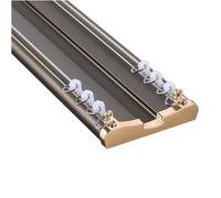 MNBVH Cortina de Techo de Aluminio Grueso Track 1M Gray Dual Track para divisores de Habitaciones hogar y la Oficina Use una solución Duradera y Elegante para Colgar fácilmente