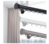 MNBVH Sistema de vía de Cortina de Aluminio para divisores de Habitaciones y Ventanas establecidas de riel montadas en la Pared con Conectores Instalación fácil Ajustable decoración del hogar
