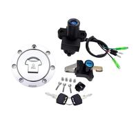 MNBYHUD Llave Encendido Moto para NSR125 1993-2004 Interruptor Encendido 4 Cables Tapa Tanque Gasolina Aceite Combustible para Gas Cubierta Asiento Juego Llaves Cerradura Accesorios Motocicleta