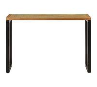 MNCVXAXG Mesa consola 110 x 35 x 75 cm de madera maciza de recuperación | Acabado mixto, marco de hierro, tablero estable, requiere montaje, fijación a la pared incluida