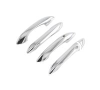 MNEUEQ Cubierta Manija Puerta Exterior Cromada Fibra Carbono Pegatina Protectora Contra Arañazos Para Hyundai Para Tucson NX4 2021 2022 2023(Style 2)