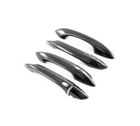 MNEUEQ Cubierta Manija Puerta Exterior Cromada Fibra Carbono Pegatina Protectora Contra Arañazos Para Hyundai Para Tucson NX4 2021 2022 2023(Style 1)