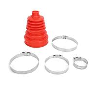 MNEVZX Juego De Botas CV De Silicona Juego de Fuelle Junta homocinética Universal Caucho con Abrazadera para Cubierta Eje transmisión automóviles Bota De Junta CV(Red)