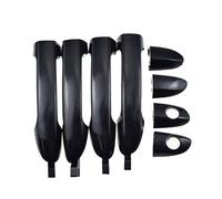 MNEVZX manija para puerta Juego de 4 piezas para Kia Spectra y compatibles con Cerato 2.0L (2004-2009). Delantero/Trasero (Izquierdo/Derecho). Color negro. Maneta De Portón Trasero