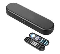 MNFPSJB - Juego de 2 fundas para dardos con capacidad para 3 bolsas de soporte de apertura rápida, punta suave, almacenamiento de plástico, Black, moderno