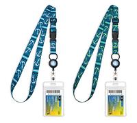 MNGARISTA Cordón retráctil para tarjetas de barco, cordones impermeables para tarjetas de crucero con soporte de identificación, paquete de 2, ancla