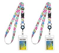 MNGARISTA Slippers Cordón retráctil para tarjetas de barco, cordones impermeables para tarjetas de crucero con soporte de identificación, paquete de 2