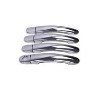 MNGNCBXWK Cubiertas Cromadas Para Manijas De Puerta Y Adhesivos De Estilo Para VW Polo 2010 2011 2012 2013 2014 2015 2016 2017 2018 2019 Tiradores Exteriores de Coche(Silver 1 keyhole)