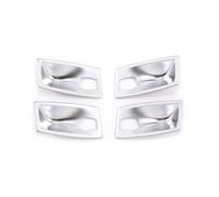 MNGNCBXWK Para Serie 5 E60 2004 2005 2006 2007 2008 2009 2010 Carbon Style Car Interior Door Handle Bowl Frame Cover Sticker Trim (04-06 Silver)