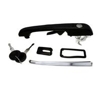 MNGNCBXWK Para VW Caddy I Derby Golf Para Jetta I II Mk1 Mk2 Para Passat Scirocco Santana Polo 1981-1983 1984 Manija Exterior Negra Para Puerta Tiradores Exteriores de Coche(Front Left)