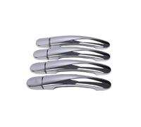 MNGNCBXWK Para VW Polo 2010 2011 2012 2013 2014 2015 2016 2017 2018 2019 Cubiertas Cromadas Para Manijas De Puerta Y Adhesivos De Estilo Tiradores Exteriores de Coche(Silver 0 keyhole)