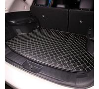 MNHCAC Alfombrilla Maletero Coche para Suzuki S-Cross 2020-2025, Protector de Maletero, Cuero Funda Maletero Protector Impermeable Antideslizante, C-Black with Rice Thread