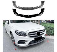 MNHCAC Lip Parachoques Delantero de Coche para Mercedes-Benz E-Class W213 2016-2020 E260 E300 E43 AMG, Elegante Alerón Coche, Anti Colisión para choques Delantero Spoiler Body Kit,A/Black