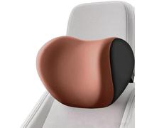 MNHCAC Reposacabezas Asiento Coche y cojín Lumbar para Buick Enclave Without Armrest Regal Park Avenue, ergonómico con Correa Ajustable para aliviar el Dolor de Cuello,Brown-Headrest