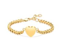 Mnicremation - Pulsera de urna para cenizas, medallón de corazón, pulsera de cremación, colgante ajustable para cenizas, cadena de eslabones para mujer, Always in my heart, 22 cm, Acero inoxidable, No