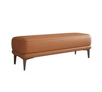 MNIHSFRTY Banc de Lit de Chambre à Coucher, Tabouret de Chevet, canapé en Bois et Cuir véritable, Banc de changement de Chaussures, Tabouret de vestiaire, Tabouret de canapé, Repose-Pieds, m