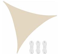 MNIHSFRTY Toldo de Vela Triangular de 7 x 7 x 7 pies, toldo de Vela Rectangular, Tela de Pantalla, Resistente a los Rayos UV, Duradero, para cochera, Patio y Exterior