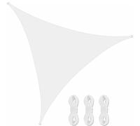 MNIHSFRTY Toldo de Vela Triangular de 7 x 7 x 7 pies, toldo de Vela Rectangular, Tela de Pantalla, Resistente a los Rayos UV, Duradero, para cochera, Patio y Exterior