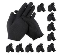 MniimaLuxe 11 pares de guantes de algodón, guantes negros para el cuidado de las manos y exámenes de joyería